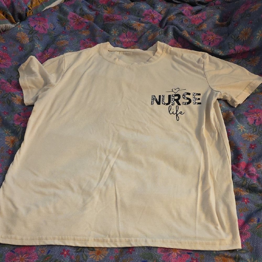 Amazon Cream 'Nurse Life' Short Sleeve Tee